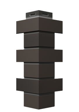 Угол наружный для фасадных панелей Флемиш, Тёмно-коричневый